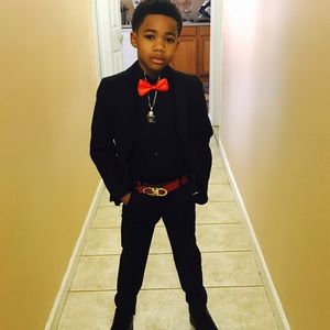 BOYS BLACK TUXEDO 2 piece suit